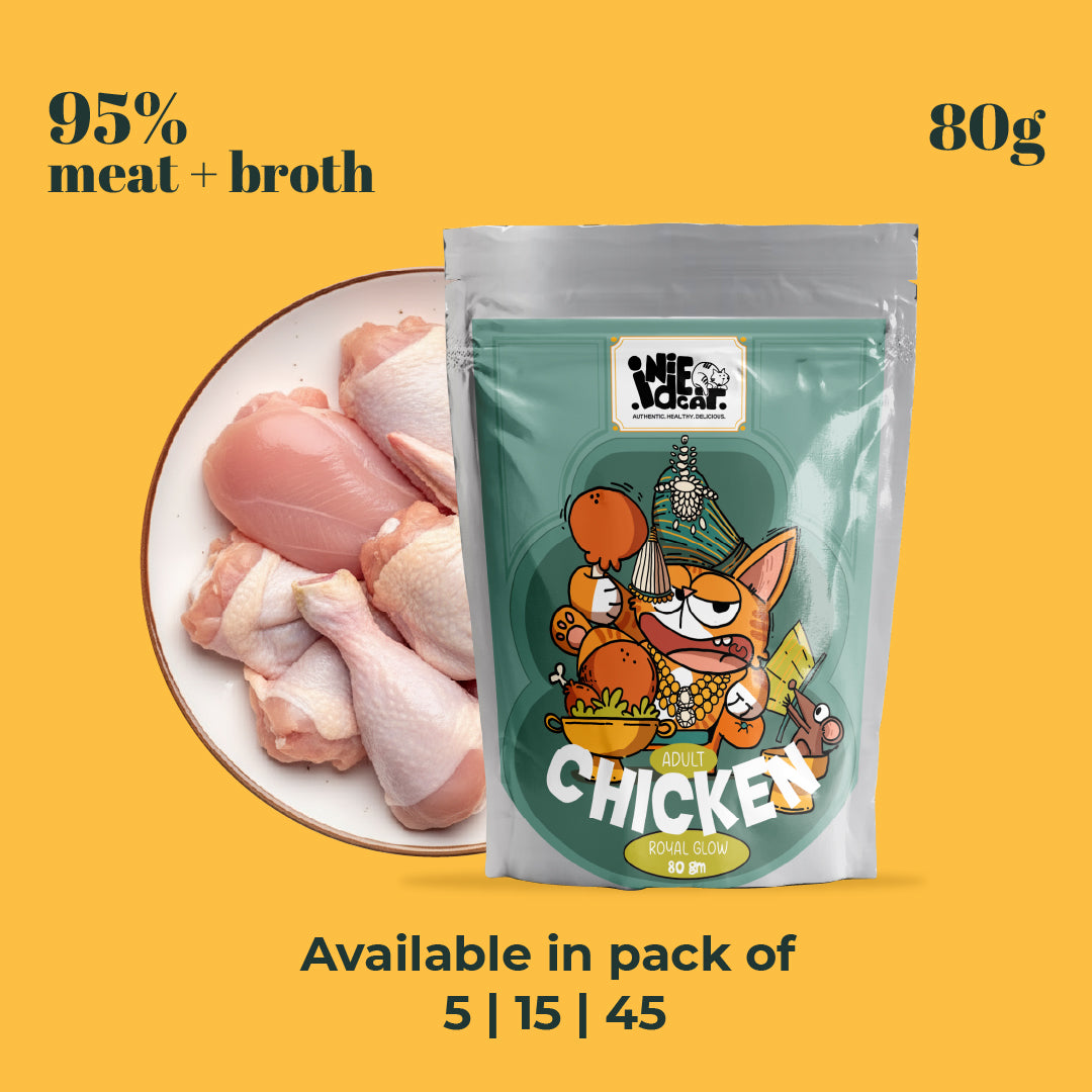 Indiecat Adult Chicken Royal Glow (80g packs)