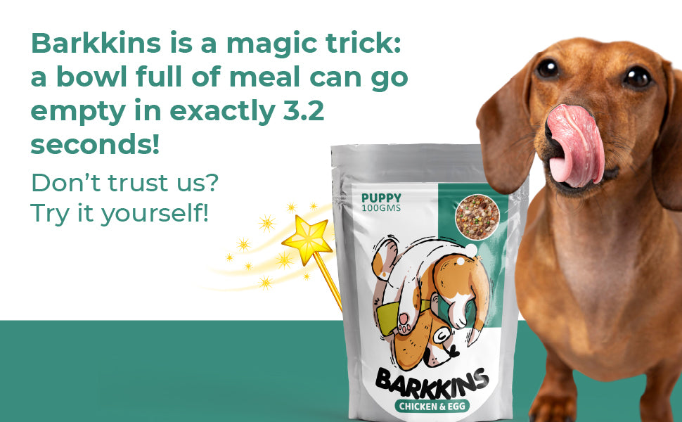 Barkkins Chicken & Egg - Puppy (100g packs)