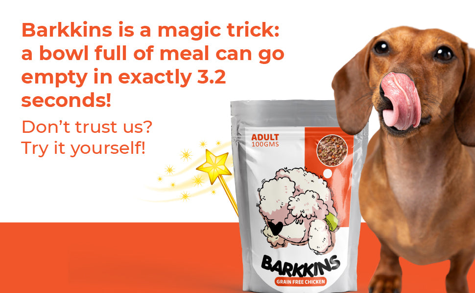 Barkkins Grain-free Chicken Meal - Adult (100g packs)