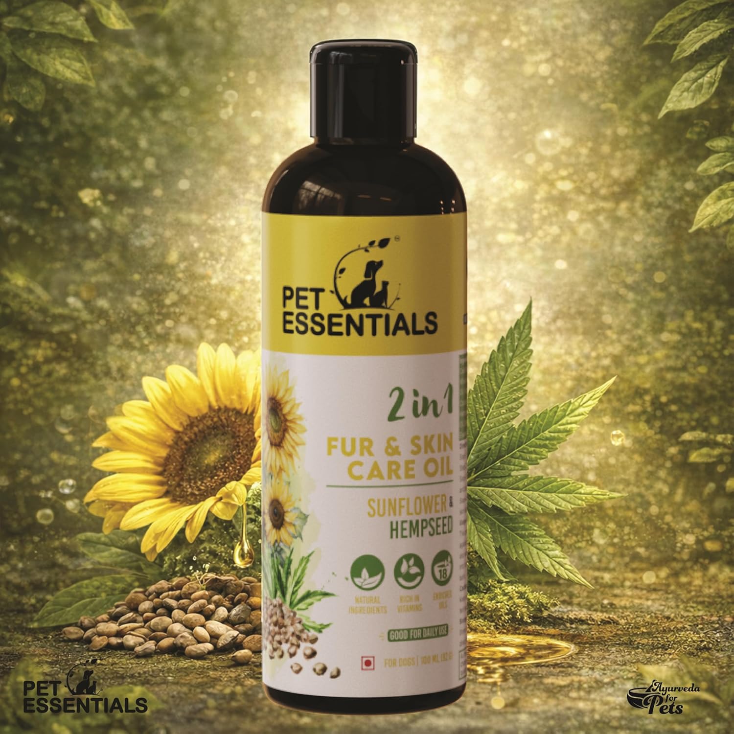 Sunflower & Hemp Seed Fur and Skin Care Oil