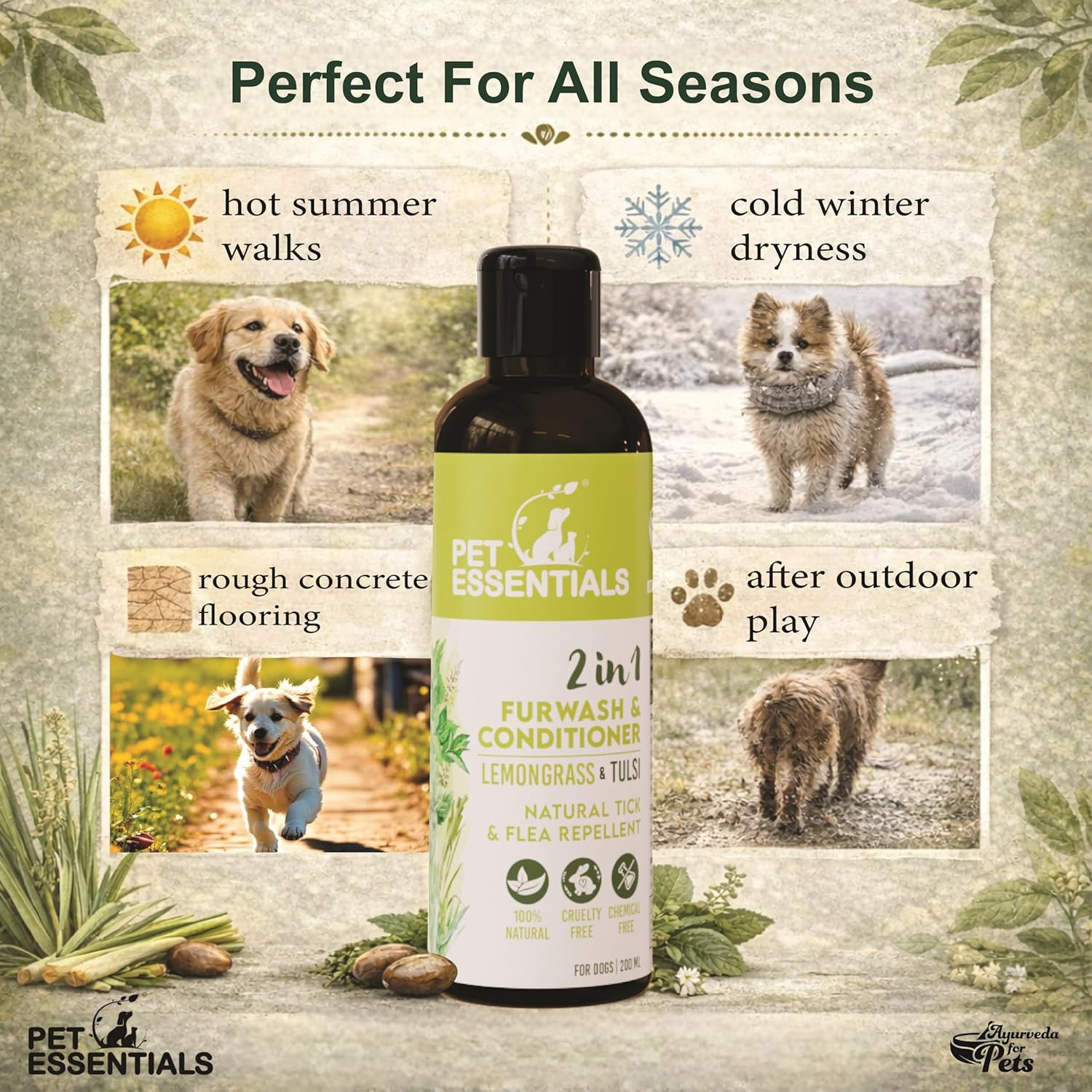 Lemongrass and Tulsi Furwash & Conditioner