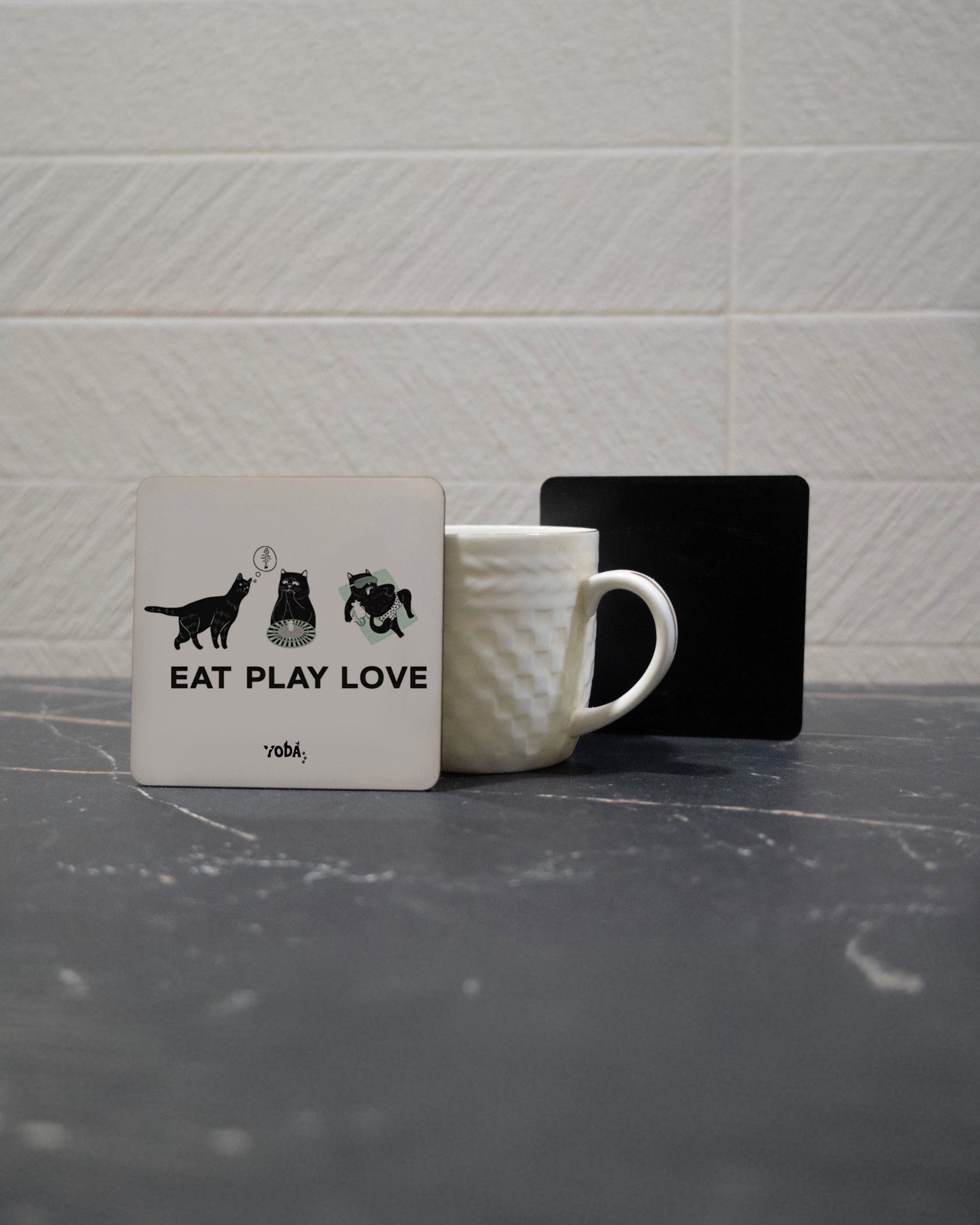 Eat Play Love coaster