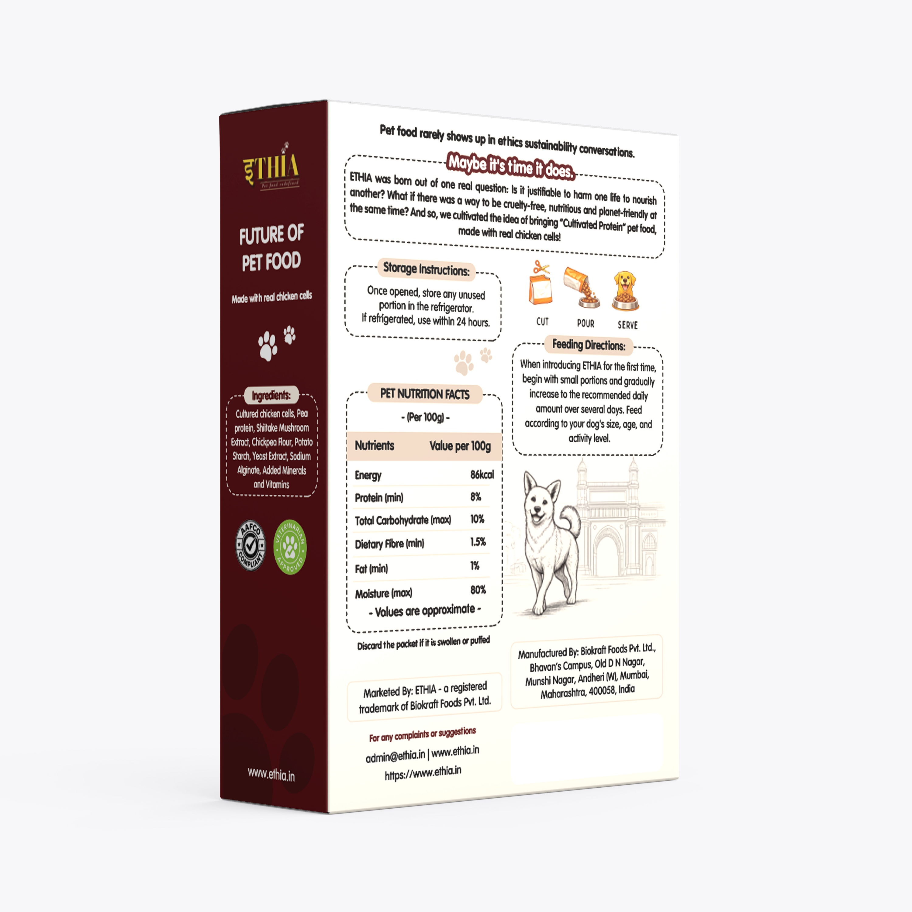 Ethia Premium Wet Dog Food – Trial Pack (2 Pouches x 80g)