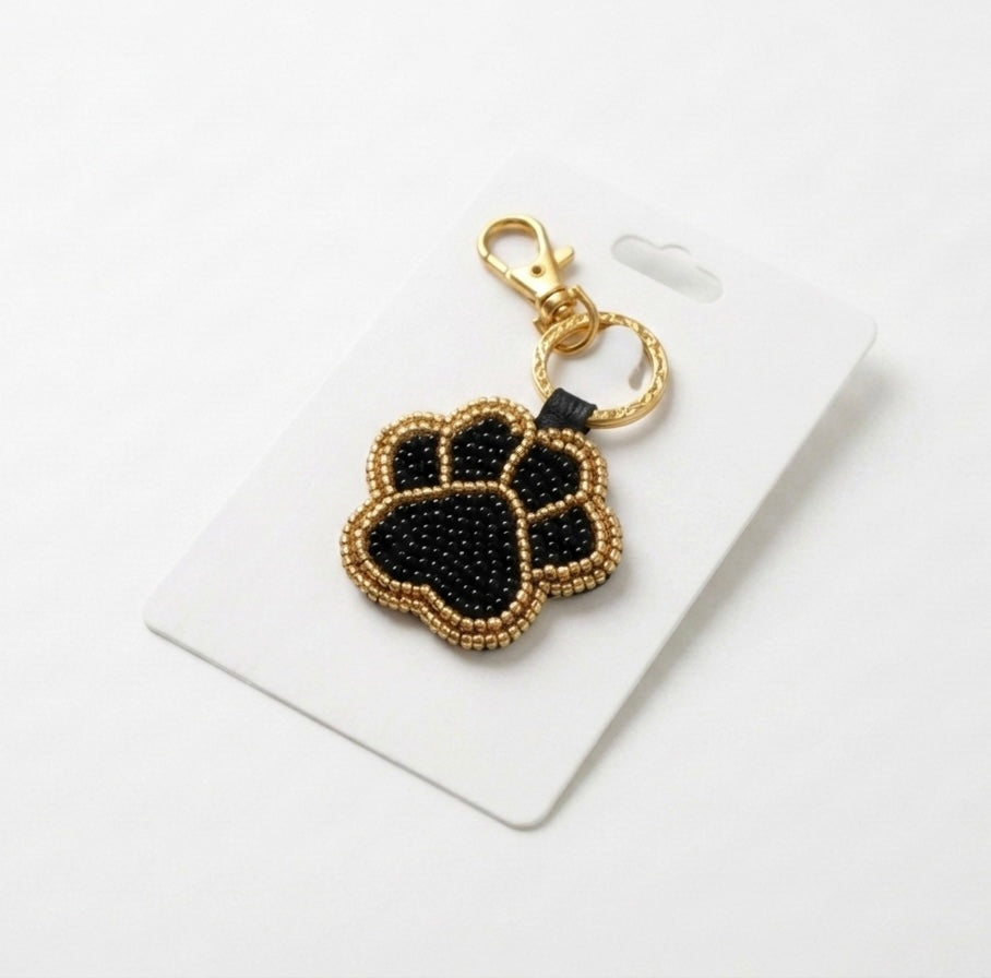 Beaded Paw Keychains