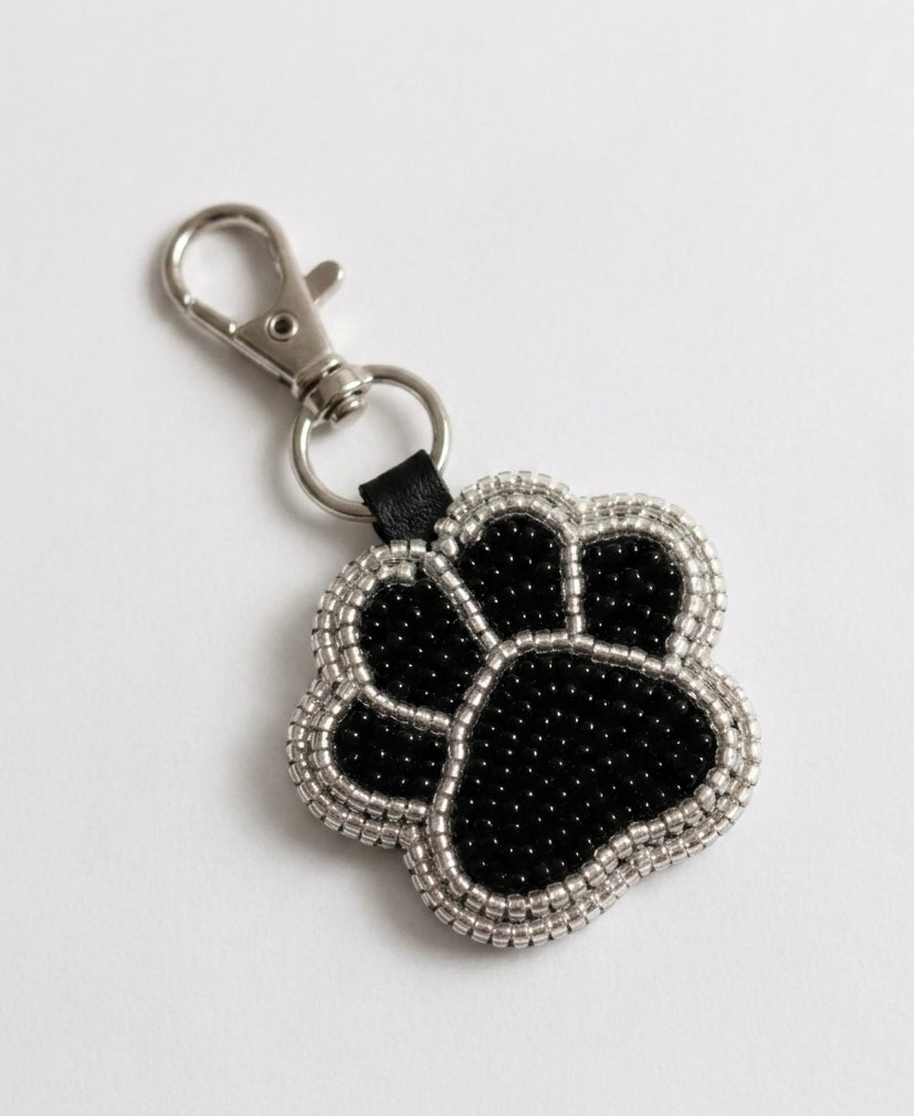 Beaded Paw Keychains