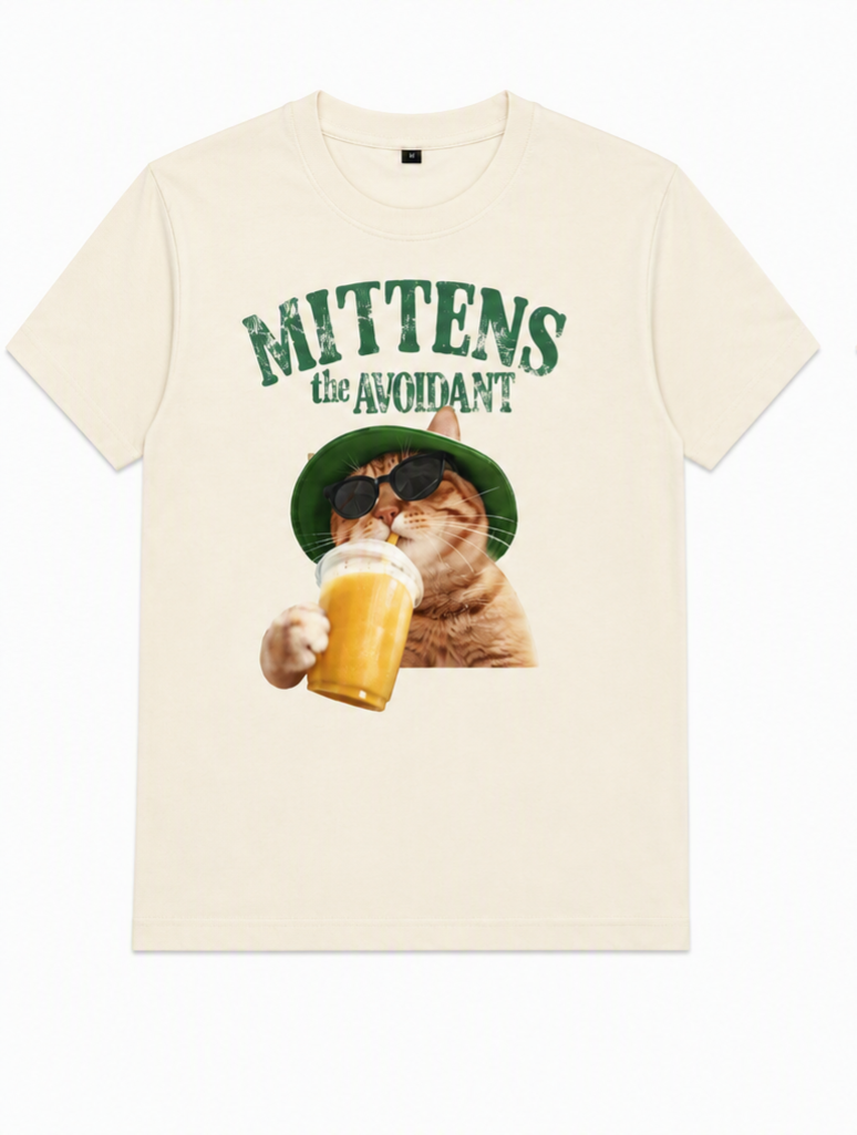 Mittens the Avoidant Oversized T-Shirt - UNISEX