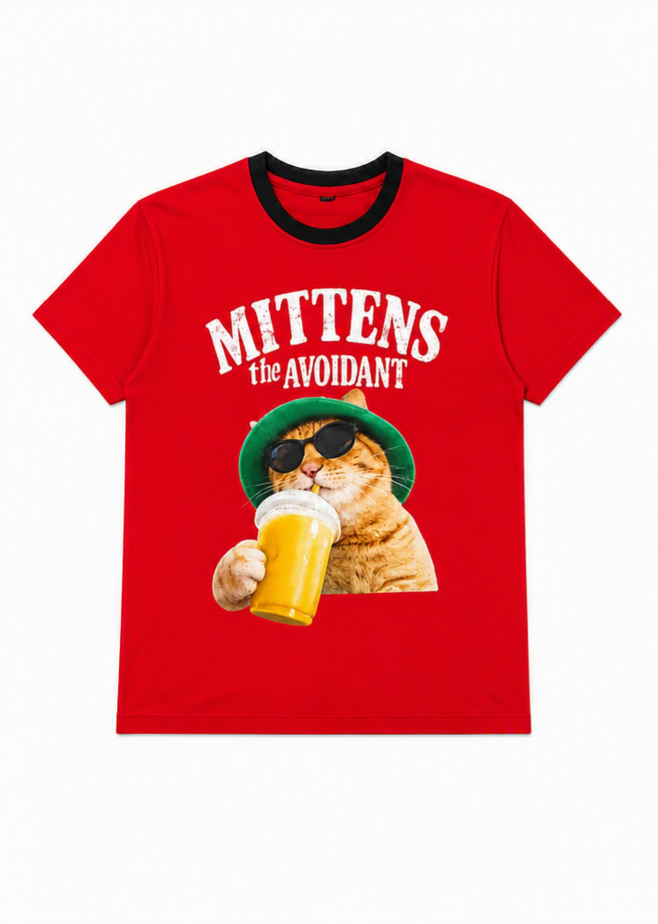 Mittens the Avoidant Oversized T-Shirt - UNISEX