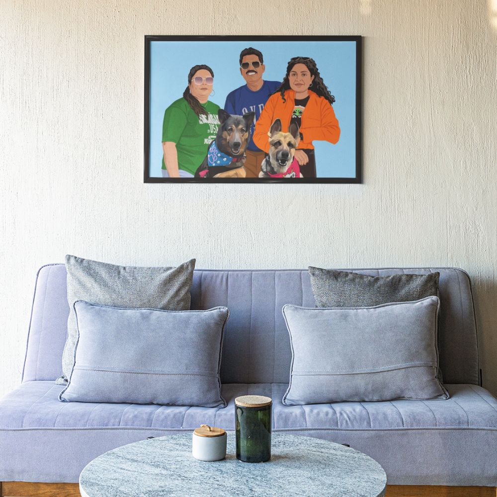 Handcrafted Family Portrait Art