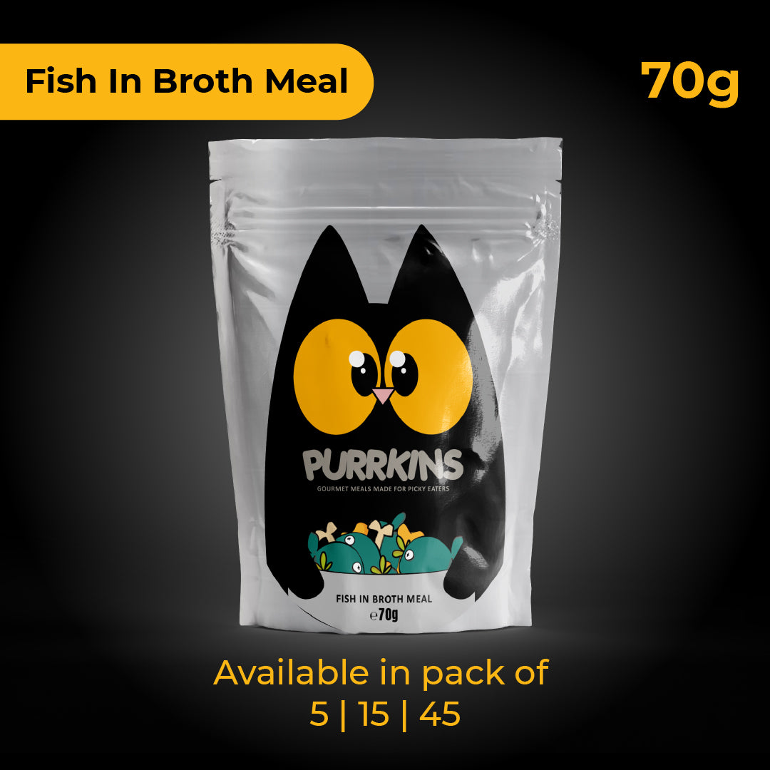 Purrkins Fish Broth Meal Adult Cat (70g packs)