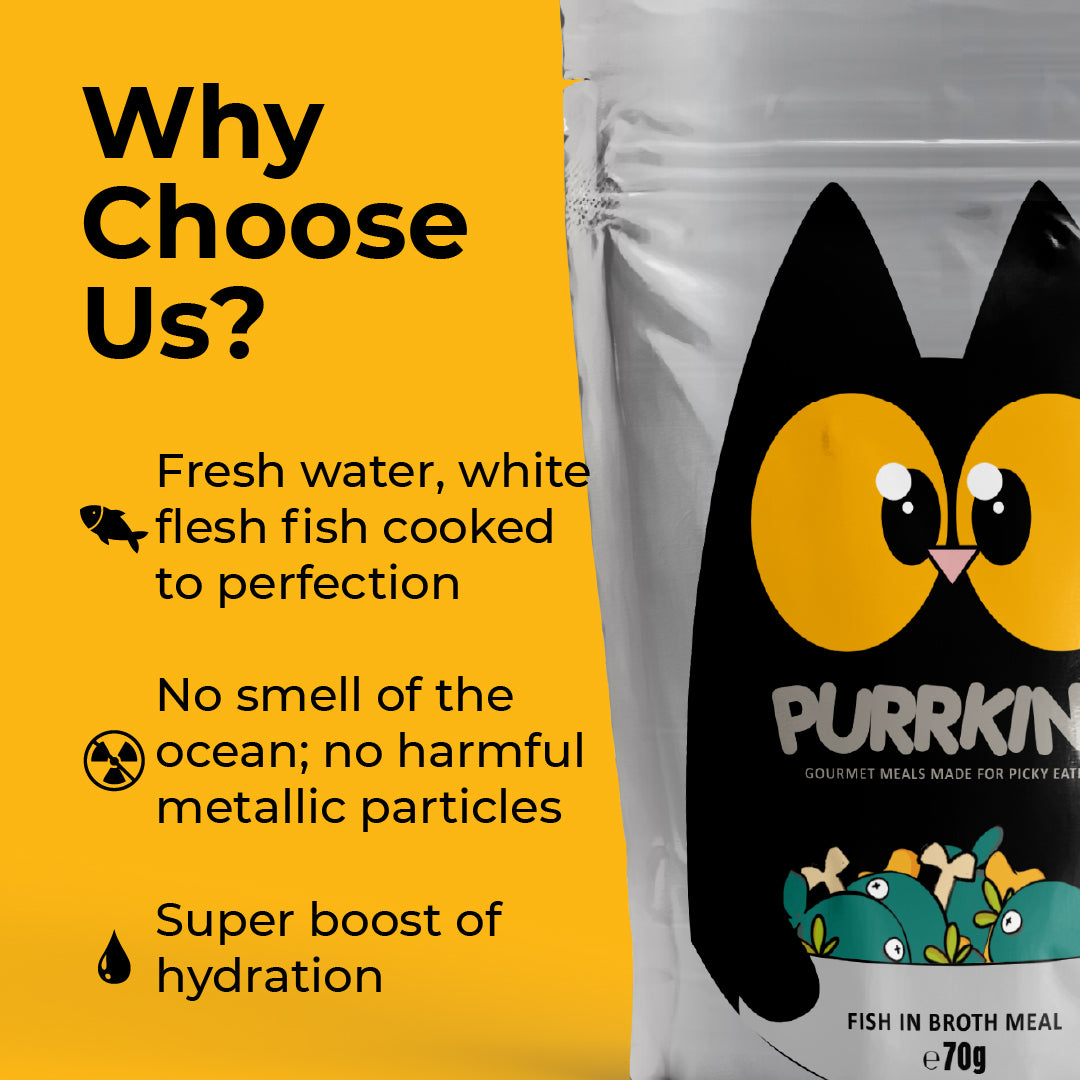 Purrkins Fish Broth Meal Adult Cat (70g packs)