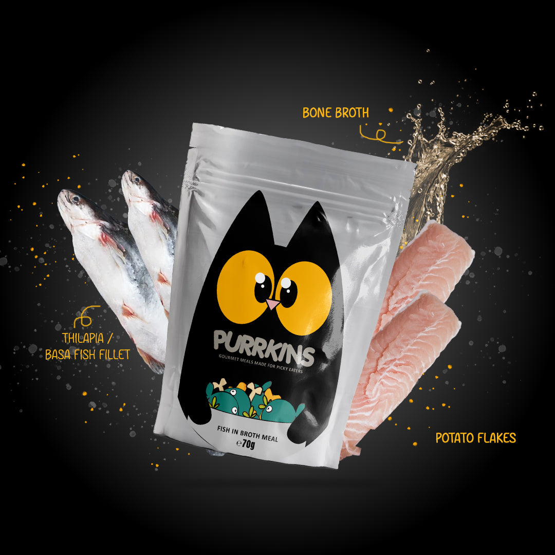 Purrkins Fish Broth Meal Adult Cat (70g packs)