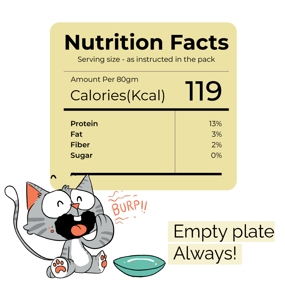 Pack of:  ⁠Indie Cat Senior Cat Home-Style Meal, Wet Food for Cats & Kittens, Gluten & Grain Free Cats Gravy Meal, No Artificial Flavours Kitten Food, Non-Vegetarian Cat Foods Pouch (80g each)