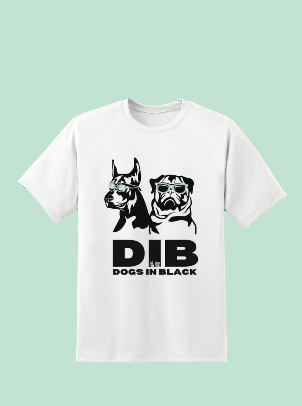 Dogs in Black T-shirt- UNISEX