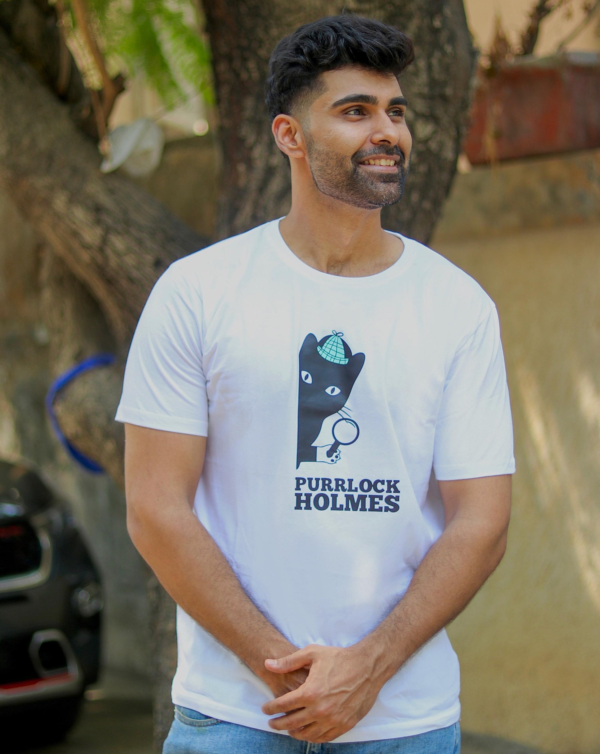 Purrlock Holmes T-shirt- UNISEX