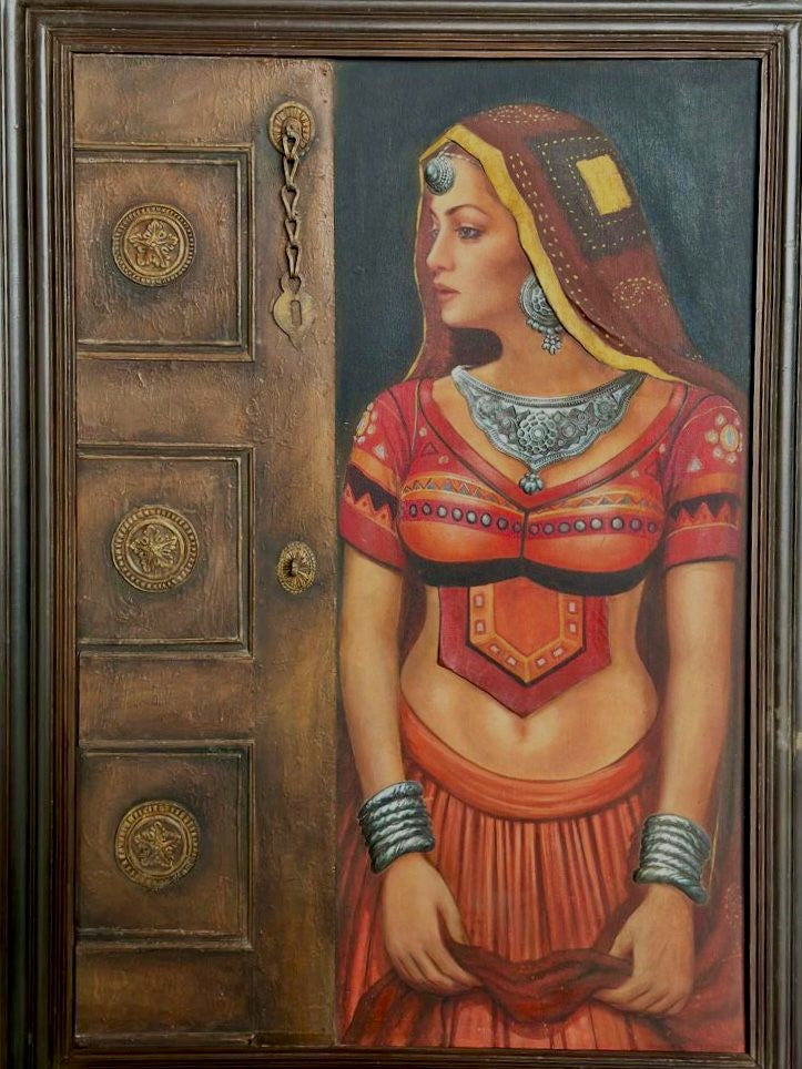 'Rajasthani Woman' Painting