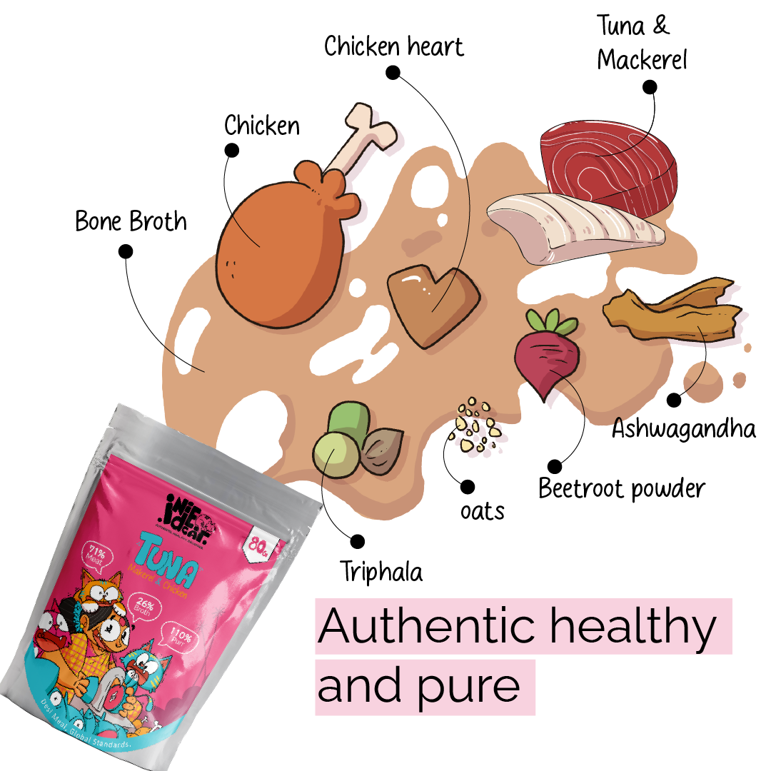 Pack of: ⁠Indie Cat Tuna Mackerel & Chicken Home-Style Meal, Wet Food for Cats & Kittens, Gluten & Grain Free Cats Gravy Meal, No Artificial Flavours Kitten Food, Non-Vegetarian Cat Foods Pouch (80g each)